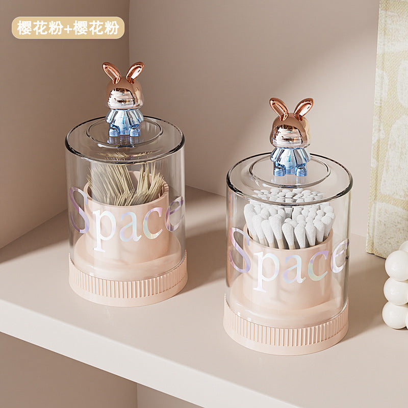 Cartoon Rabbit Transparent Toothpick Holder