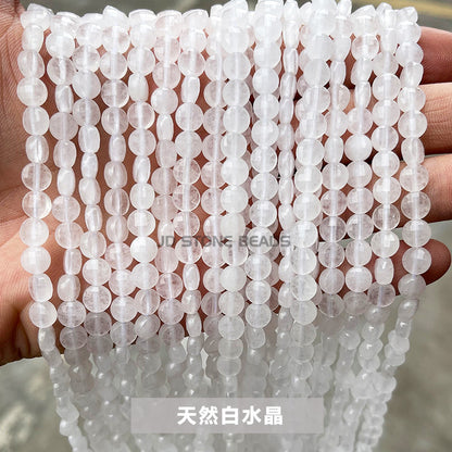 6 * 4Mm cut agate round cake-shaped loose bead facets