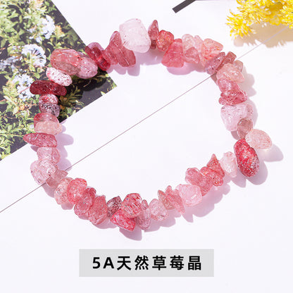 Colorful crystal gravel bracelet elastic