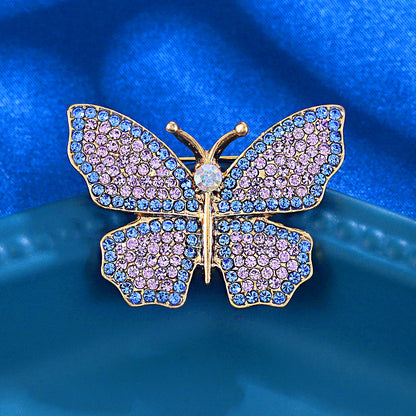 Dancing Butterfly Brooch Full of Diamonds