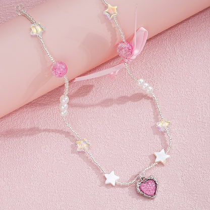 Lovely Princess Style Heart Necklace