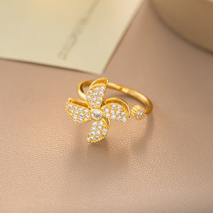 Lucky Windmill Rotatable Ring