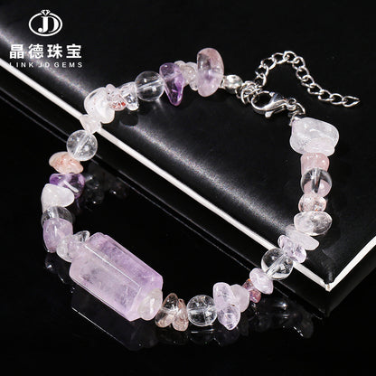 Natural Super Seven Crystal Gravel Bracelet