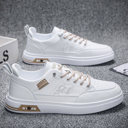 Korean-Style Breathable White Sneakers