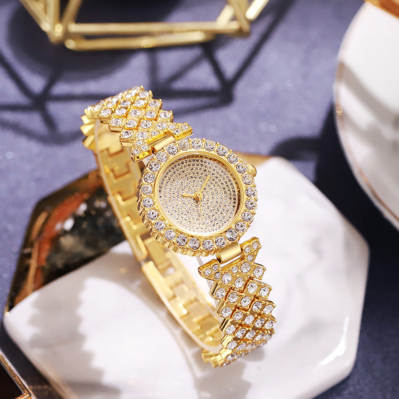 Cross-Border Rhinestone Women's Bracelet Watch