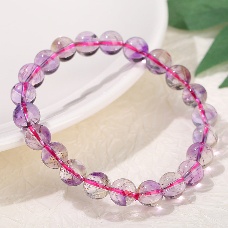 Natural purple super seven bracelet women