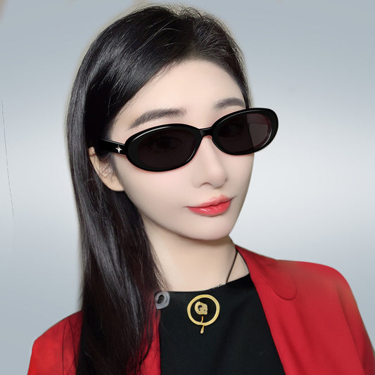 Korean Jennie Style Oval Polarized Sunglasses