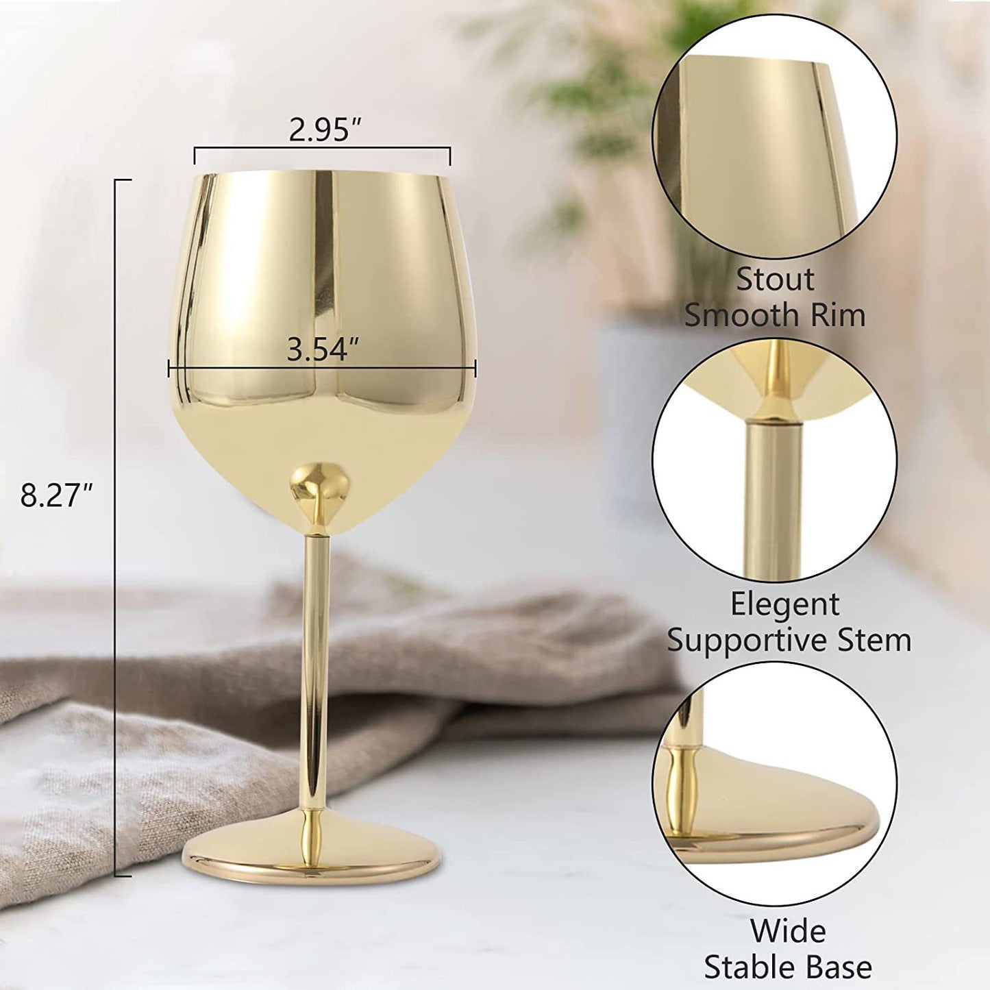 Stainless steel single-layer drop-resistant goblet