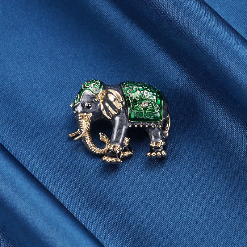 Dripping Elephant Brooch Zinc Alloy