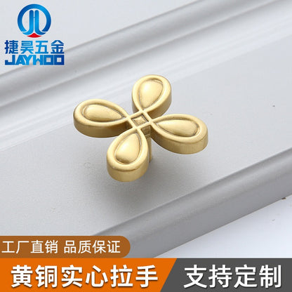 Brass single hole hardware handle