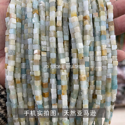 4 * 4Mm crystal agate square loose beads