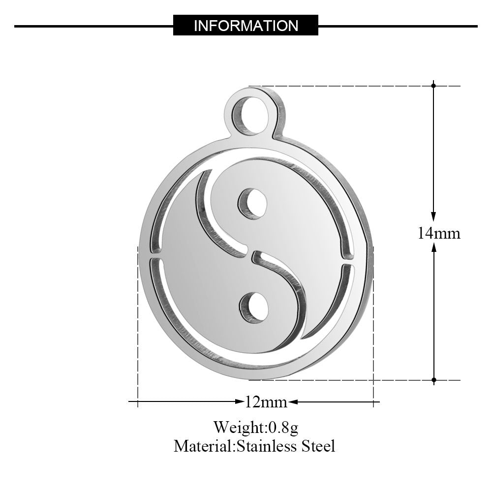 10 pcs/heart-packed sun yoga star moon pendant