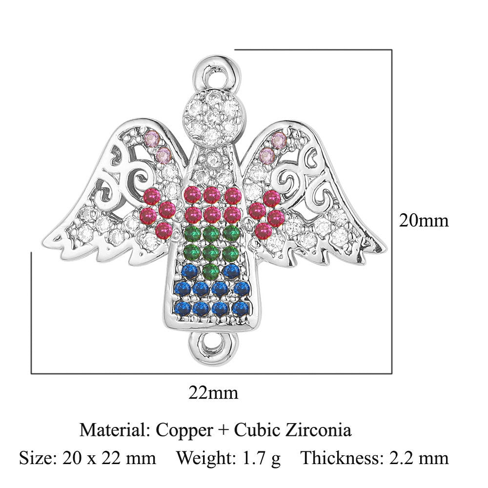 Angel Star Moon Copper Zircon Connection Accessories