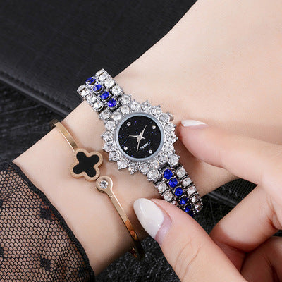 Starry Sky Diamond-Embedded Womens Watch Small Dial