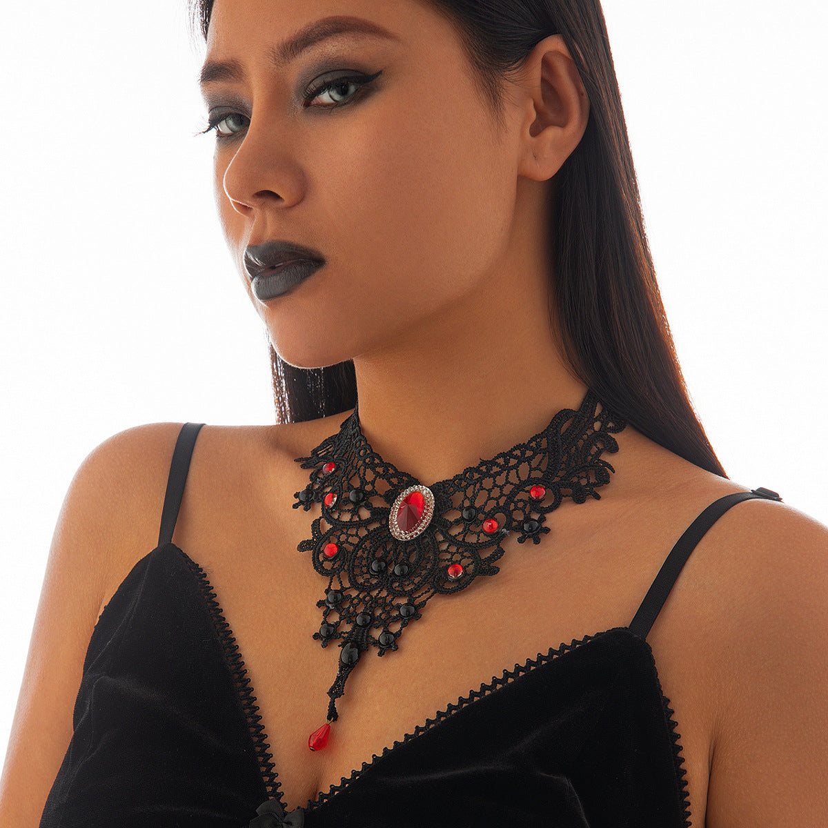 Halloween party lace collarbone chain