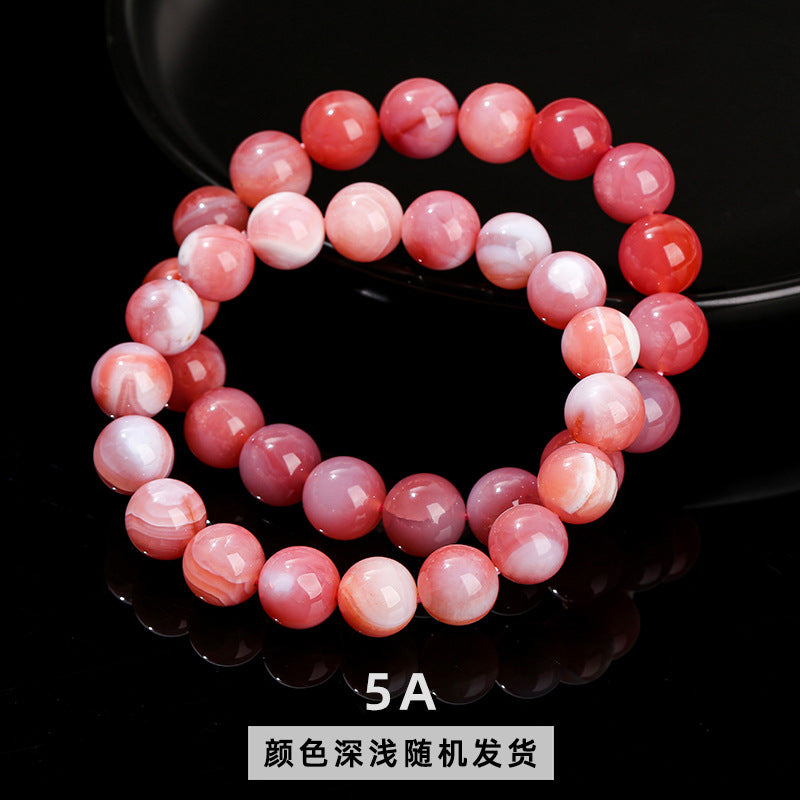 Natural optimized rouge agate bracelet