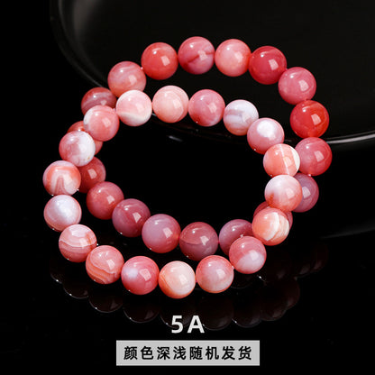 Natural optimized rouge agate bracelet