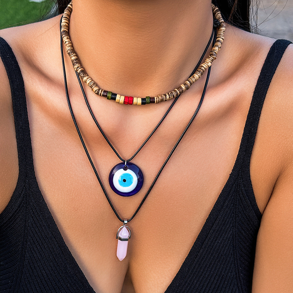 Blue devil eye necklace