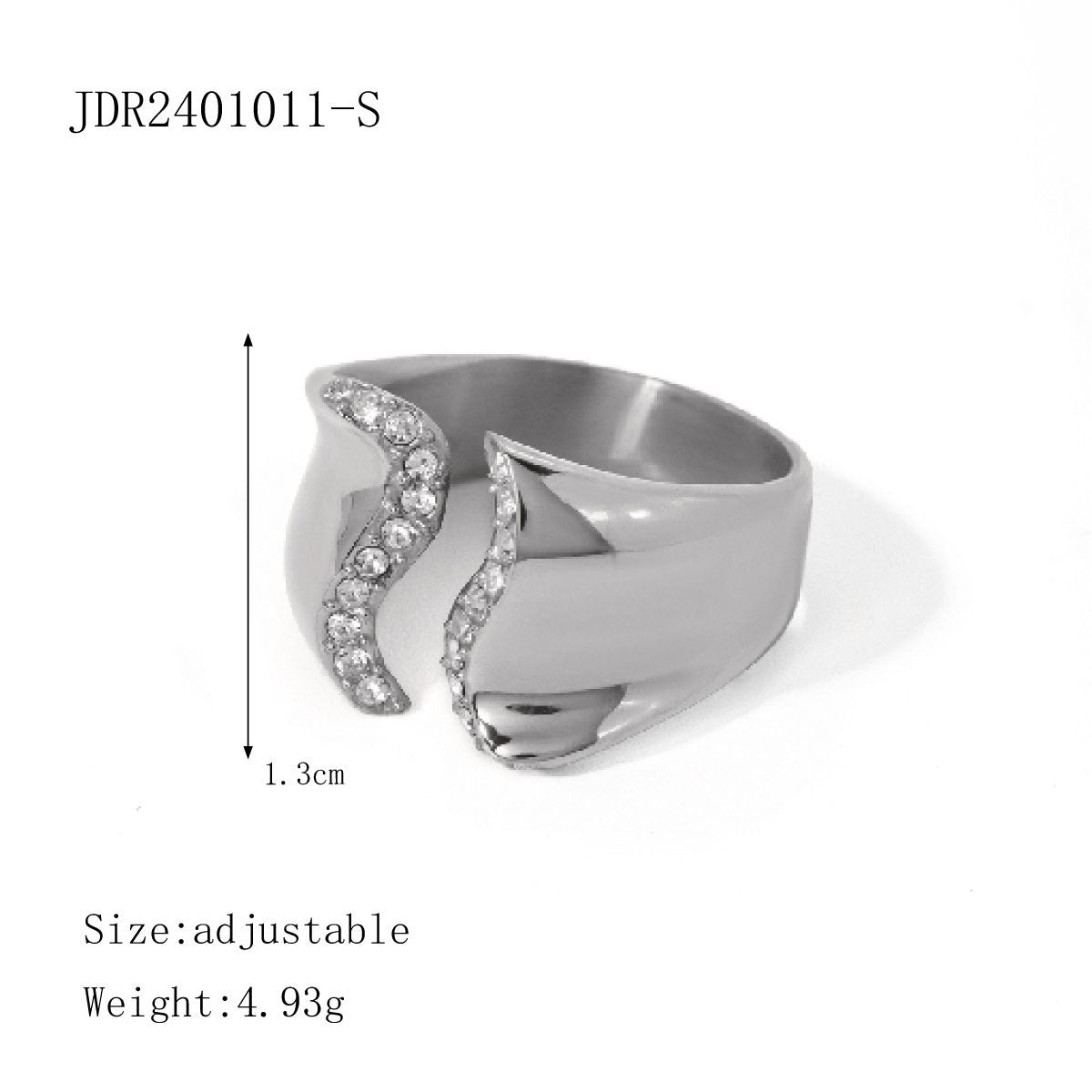 Irregular open ring