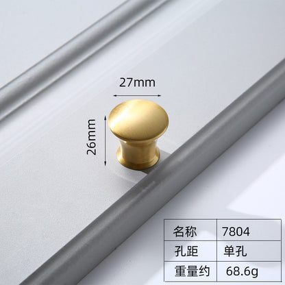 Round single hole cabinet door furniture handle