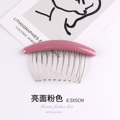 Frosted metal hair comb