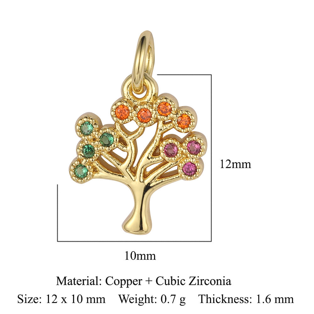 Evil Eye Fatima Palm Copper Zircon Pendant