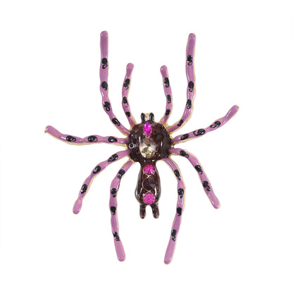 Halloween Enamel Spider Brooch