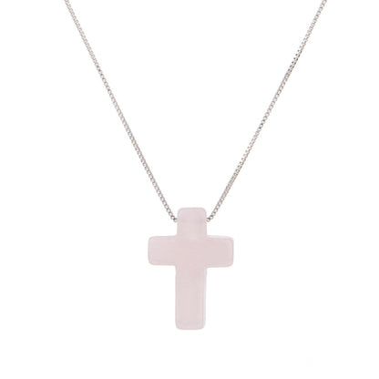 Cross Stainless Steel Adjustable Pendant Necklace