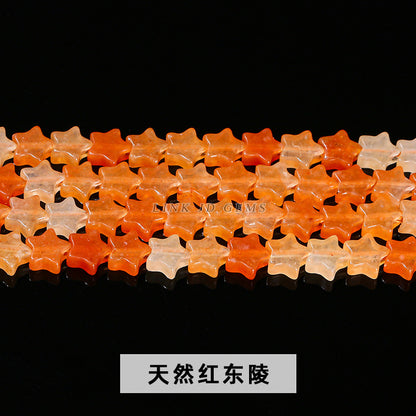 6Mm Natural Crystal Pentagram Loose Beads