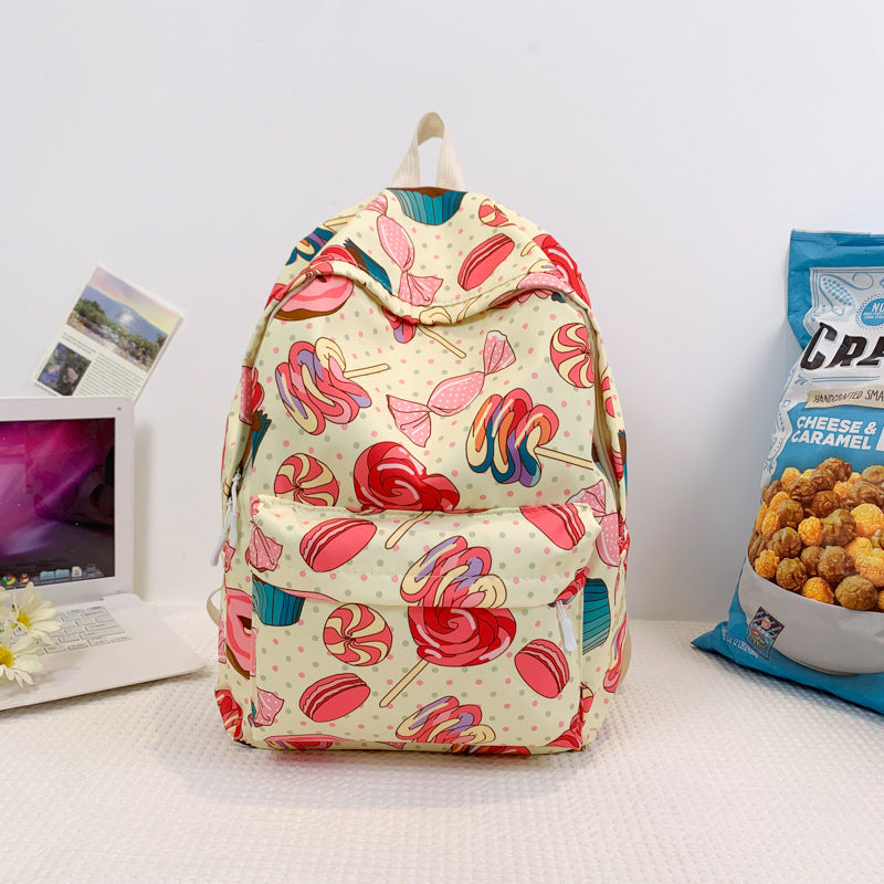 Student graffiti color matching backpack