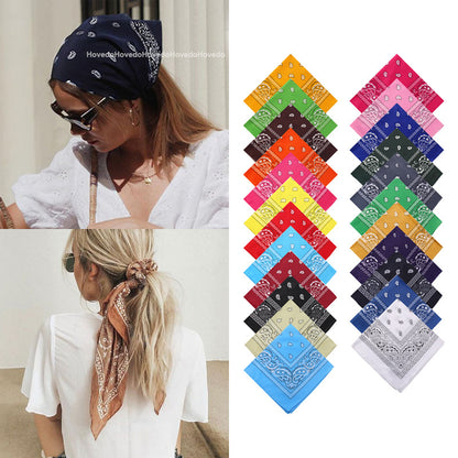 Flower square bandana magic headscarf