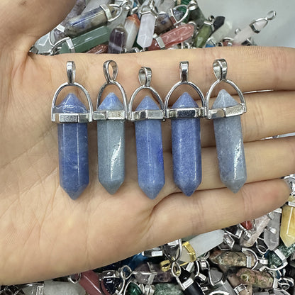 Natural Stone Hexagonal Column Hexagonal Cone Pendant