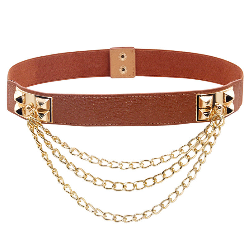 Wide waist seal metal waist chain