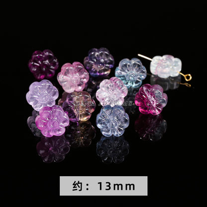 Natural color fluorite diamond pestle accessories crystal engraved pendant