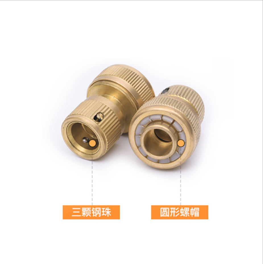 Pure copper 3/4 quick connector garden hose connector