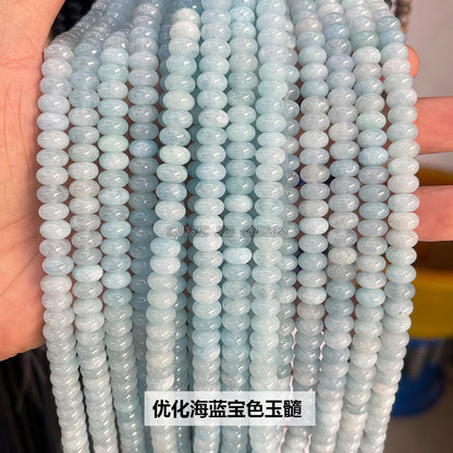 8 * 5Mm multi-colored chalcedony smooth abacus beads loose beads