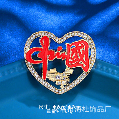 Chinese style love brooch