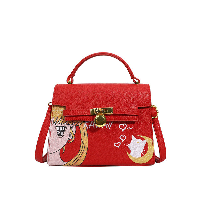 Cartoon large-capacity light luxury handbag