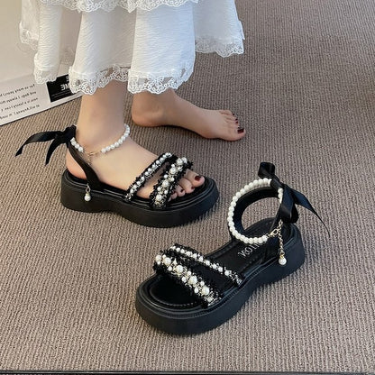 Pearl muffin sole sandals