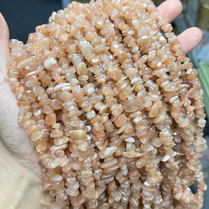 5A natural sunstone gravel loose beads