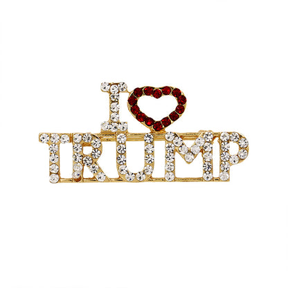 European pin TRUMP logo collar pin