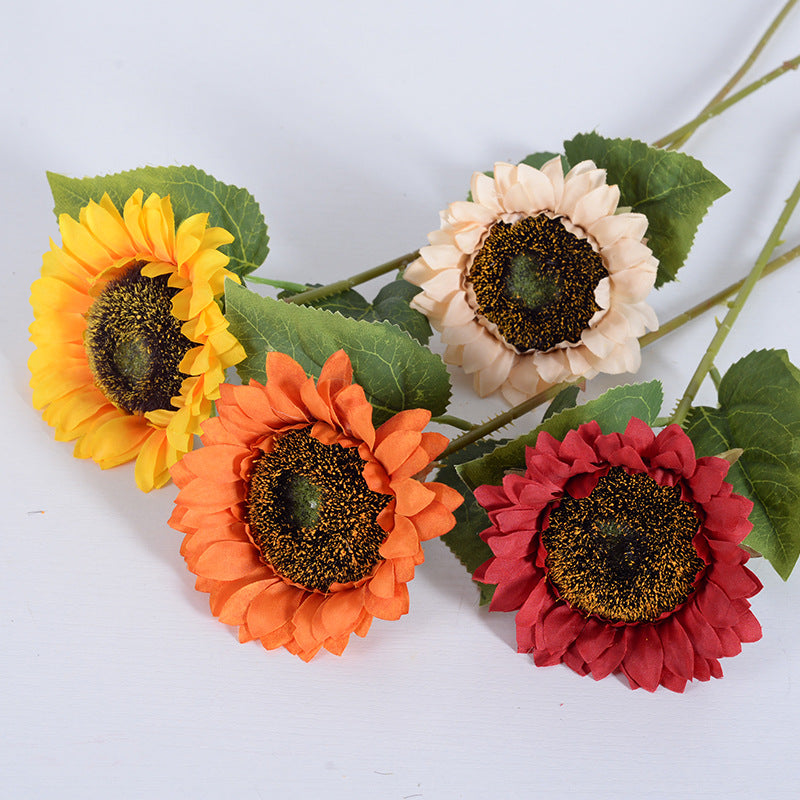 Single artificial sunflower flower