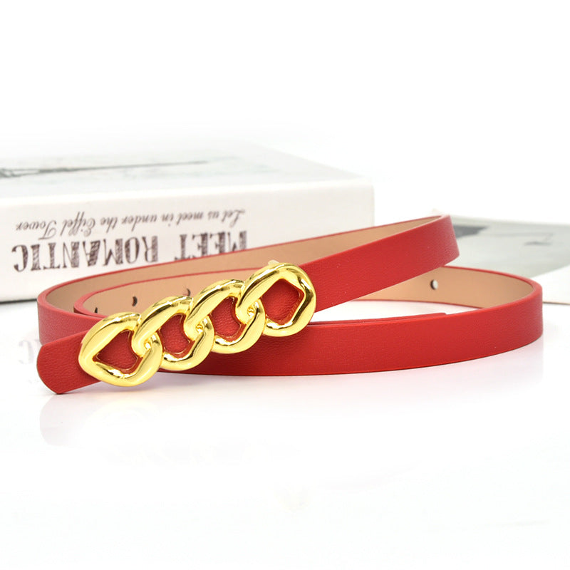 Women's Belt Casual Versatile Patent Leather