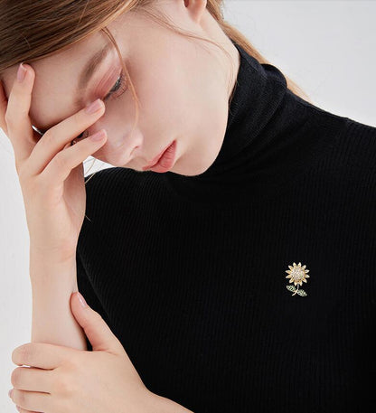 Sunflower Anti-light Buckle Brooch