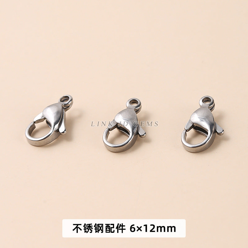 Stainless steel nine-character needle ear hook melon seeds and lobster buckle