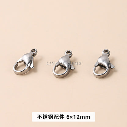 Stainless steel nine-character needle ear hook melon seeds and lobster buckle