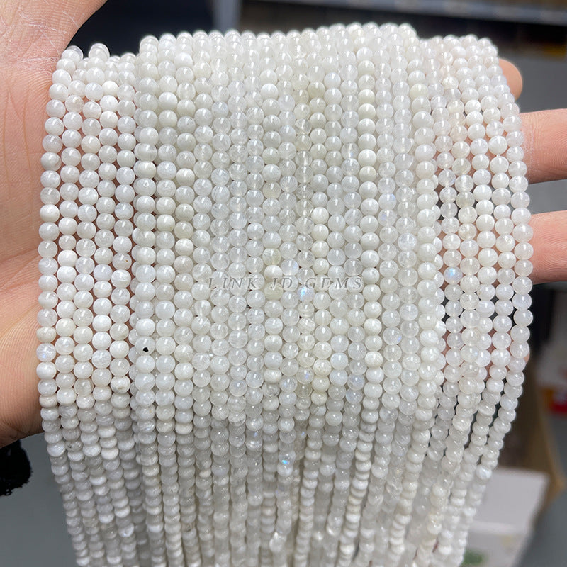 3Mm Natural Blue Moonstone Loose Beads