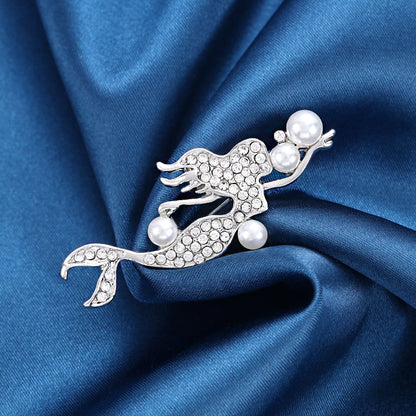 Swan Pearl Brooch