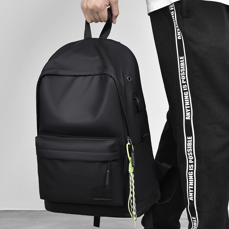 Casual rechargeable backpack men