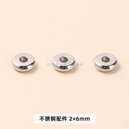 Stainless steel bead spacer tube bead round bead accessories